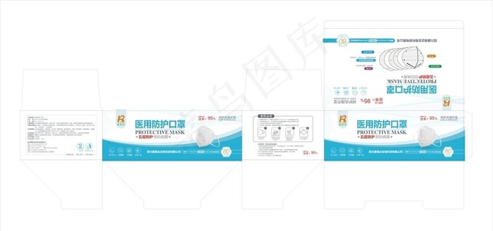 医用外科口罩图片cdr矢量模版下载