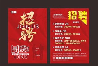 招聘宣传单图片