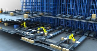 自动化立体仓库效果图图片