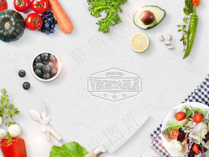 新鲜蔬菜沙拉图片