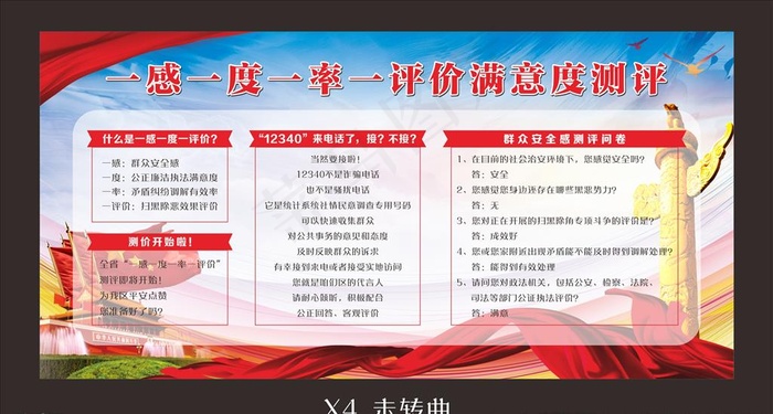 满意度测评图片(2400X1200)cdr矢量模版下载