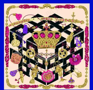 数码印花方巾图案图片