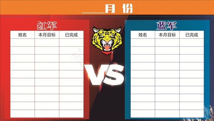 业绩PK榜图片cdr矢量模版下载
