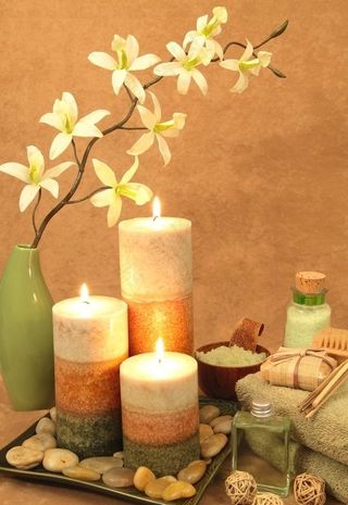 香薰蜡烛挂画图片