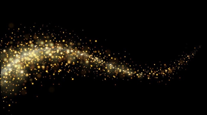 矢量金色波浪线黑金图片