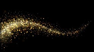 矢量金色波浪线黑金图片