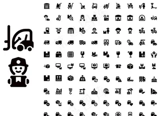 快递物流仓储图标图片