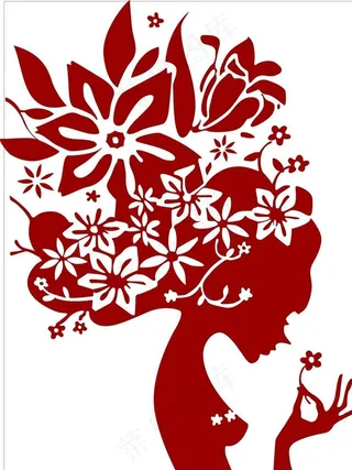 美女头像花图片