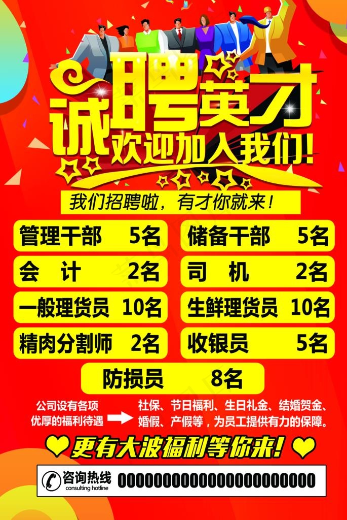 诚聘英才图片psd模版下载