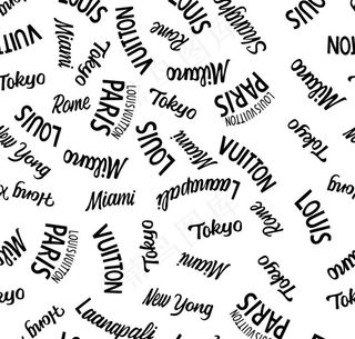 潮牌大牌英文字母印花图片