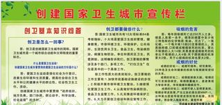 创建国家卫生城市宣传栏展板图片