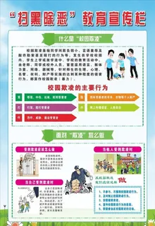 扫黑除恶展板图片