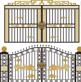 铁艺大门大全 花纹式铁门 铁门图片