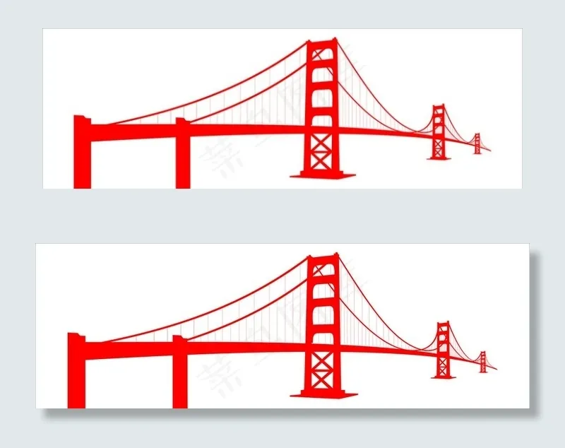 大桥矢量图图片cdr矢量模版下载