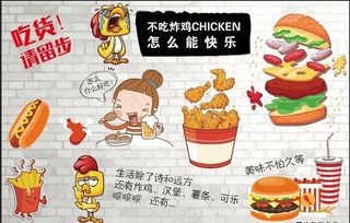 炸鸡海报  卡通炸鸡图片