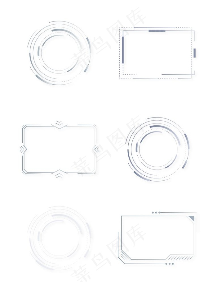 科技边框图片ai矢量模版下载