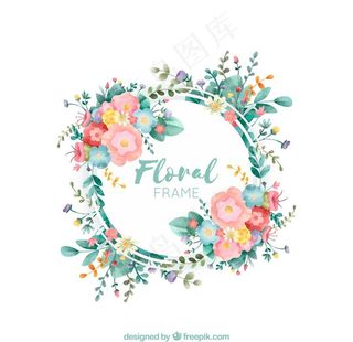手绘花框图片