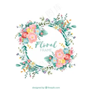 手绘花框图片