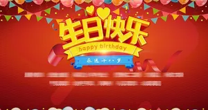 生日快乐显示屏背景展板图片