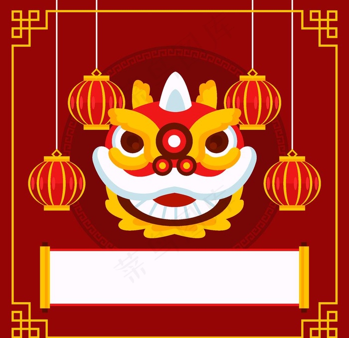 舞狮子图片