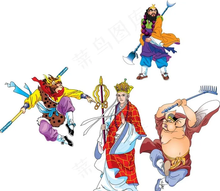 西游记图片ai矢量模版下载