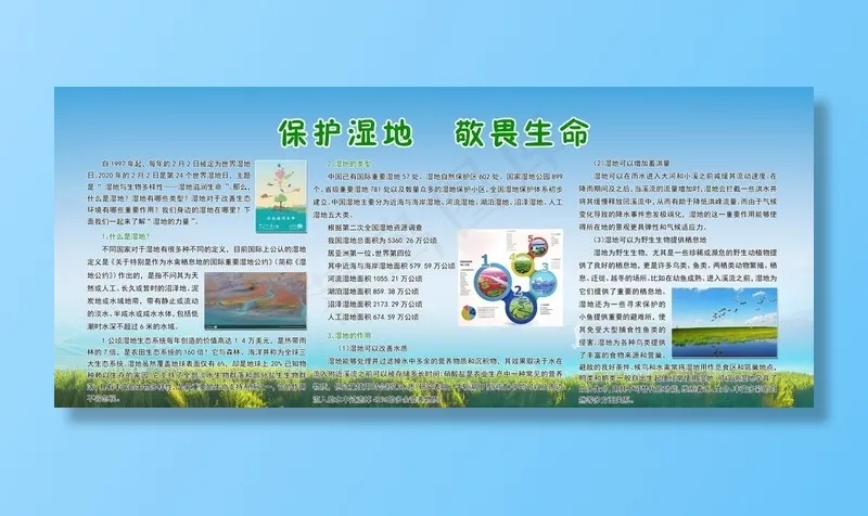 保护湿地敬畏生命图片(8661X3937(DPI:100))psd模版下载