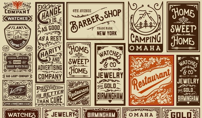 欧式花纹标签图片