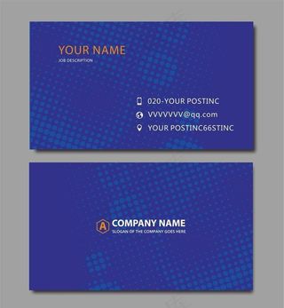 蓝色名片图片