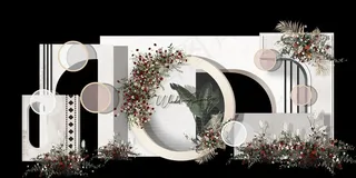 泰系风简约婚礼效果图图片