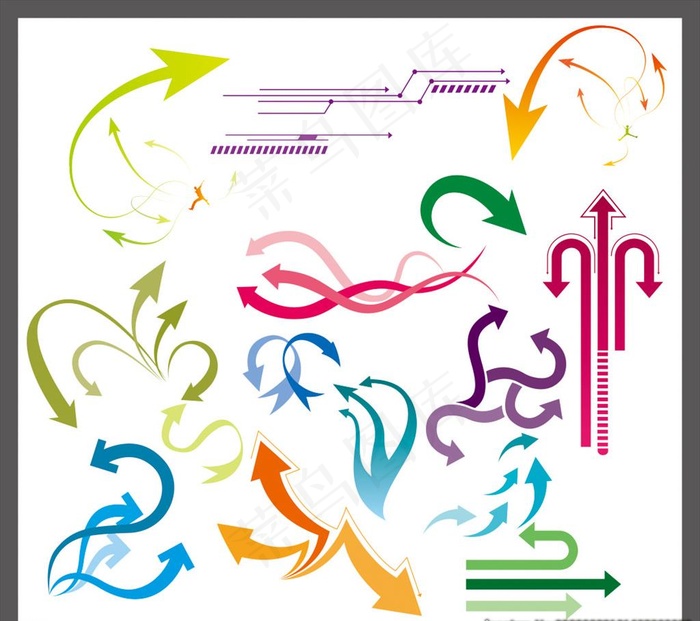 各种箭头造型图片cdr矢量模版下载