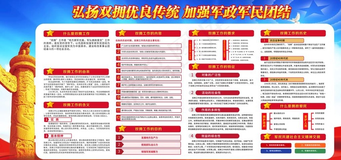拥军优属图片(6000X3000(DPI:150))psd模版下载