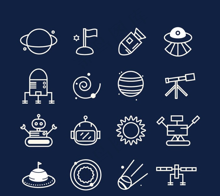 太空探索图标图片