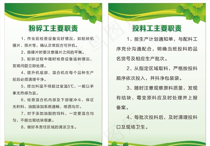 绿色制度牌图片cdr矢量模版下载