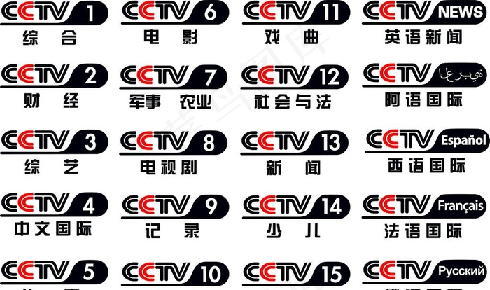 cctv标志图片cdr矢量模版下载