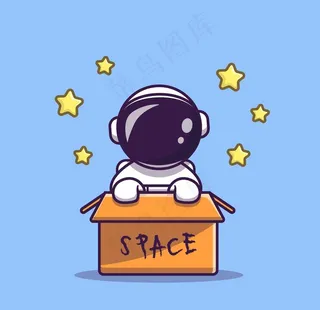 可爱卡通宇航员图片