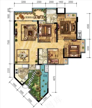 户型图 户型渲染 渲染 户型抠图片