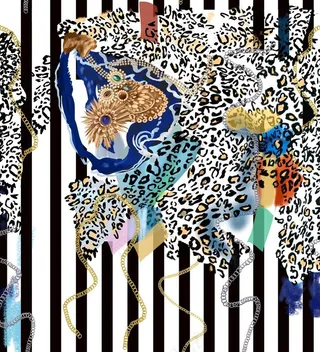 竖条豹纹链子花图片