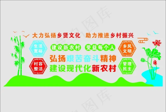 建设新农村 受益每个人图片cdr矢量模版下载