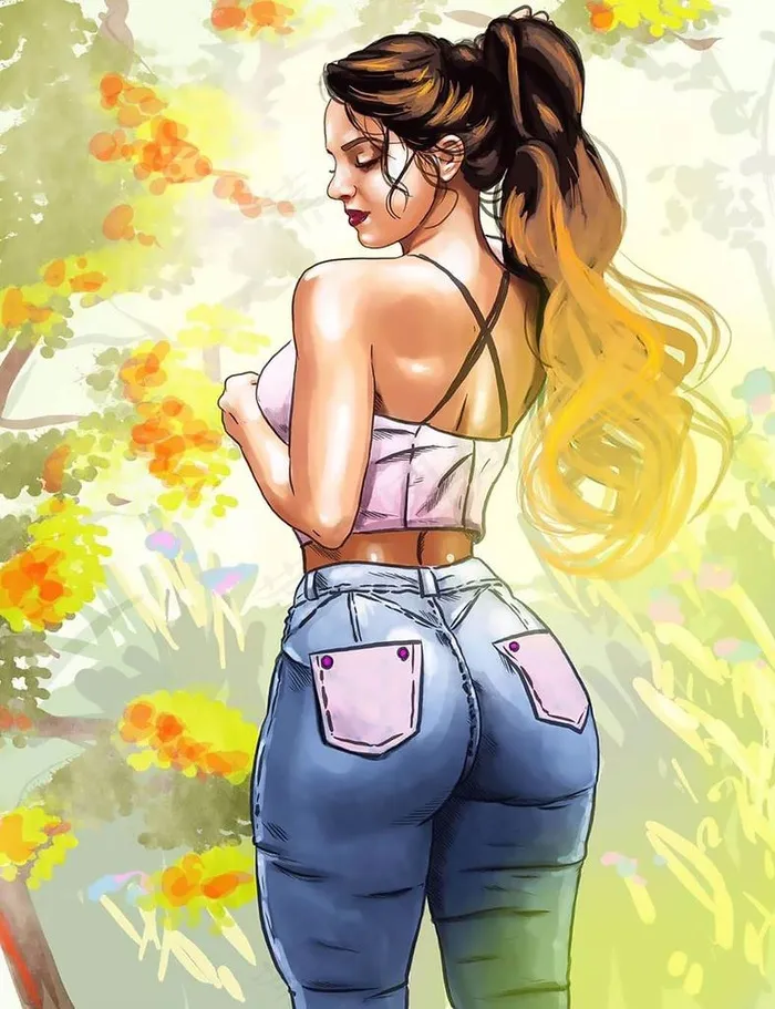 卡通动漫健身美女素材图片