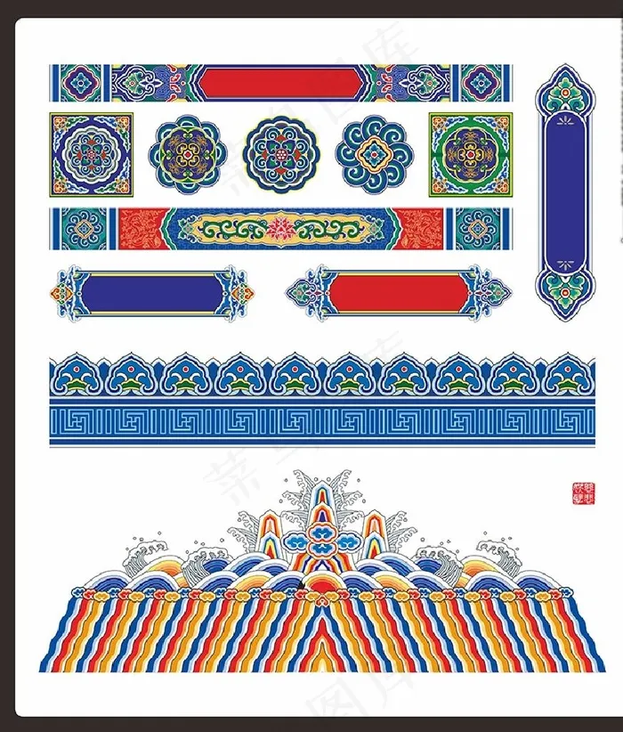 复古花纹图片cdr矢量模版下载