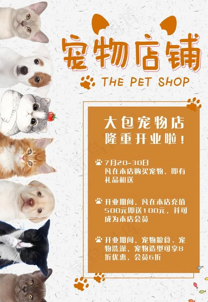 宠物店图片psd模版下载