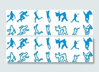 运动人物剪影图片