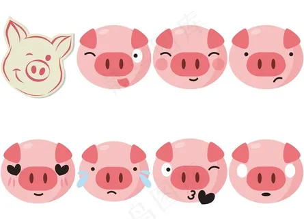 卡通猪图片