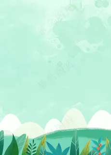 简单夏季绿草茵茵主题背景图片