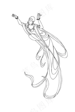 敦煌飞天 天女散花图片