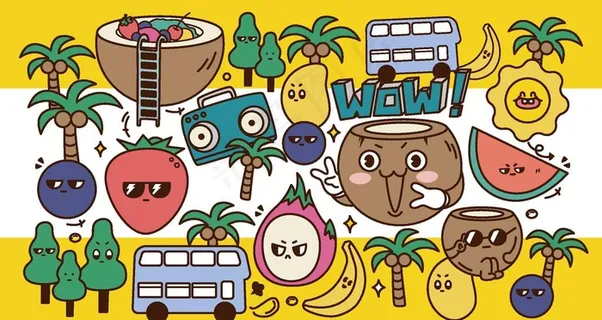 卡通水果插画图片