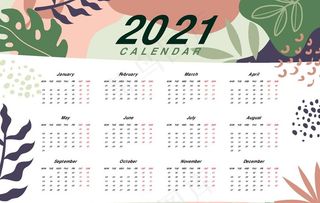 2021年年历图片