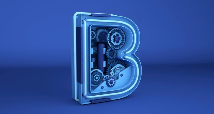 机械C4D英文字母B图片