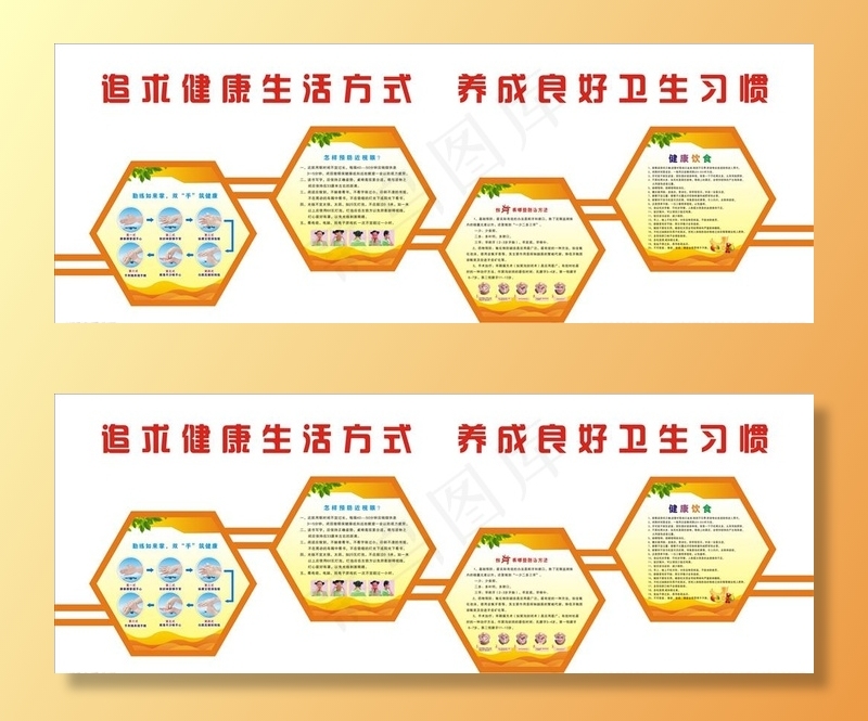 保健室文化墙图片(210X297)cdr矢量模版下载