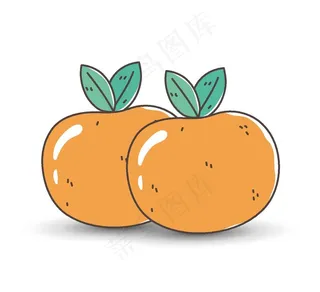 手绘橙子图片